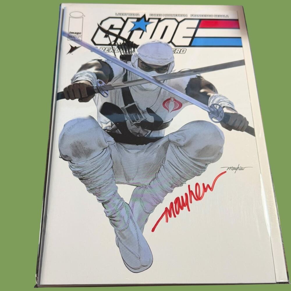 G.I. JOE A Real American Hero #305 Signed Mike Mayhew COA Snake Eyes Variant IDW